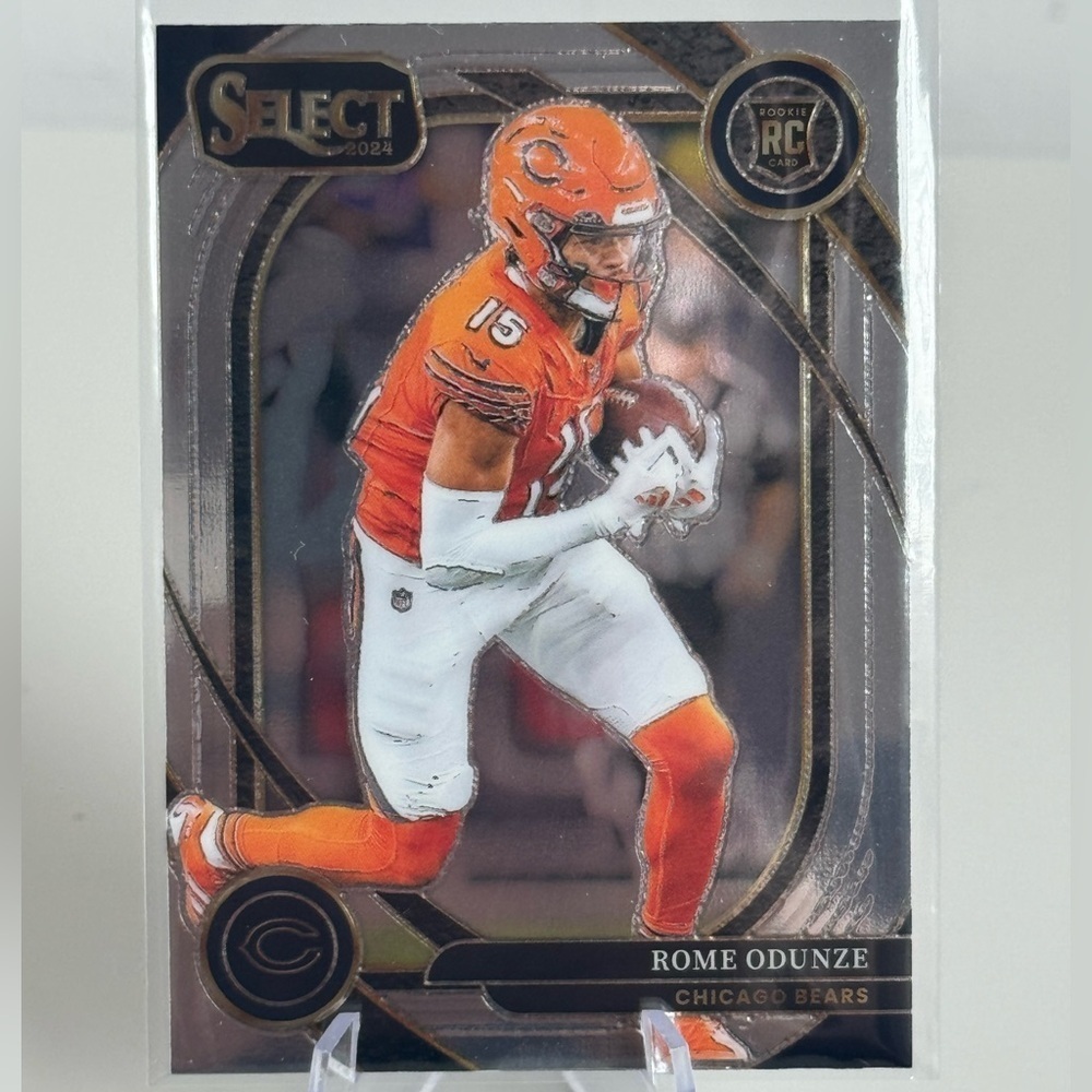 2024 Panini Select Rome Odunze Rookie Card. Chicago Bears